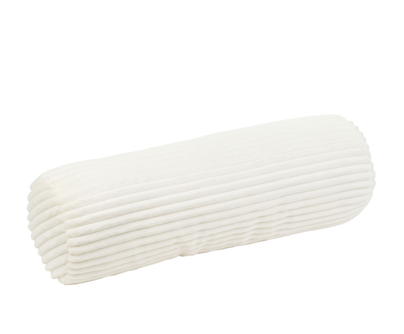 Coussin cylindrique (rempli) Cord Optik 70x22 blanc cassé