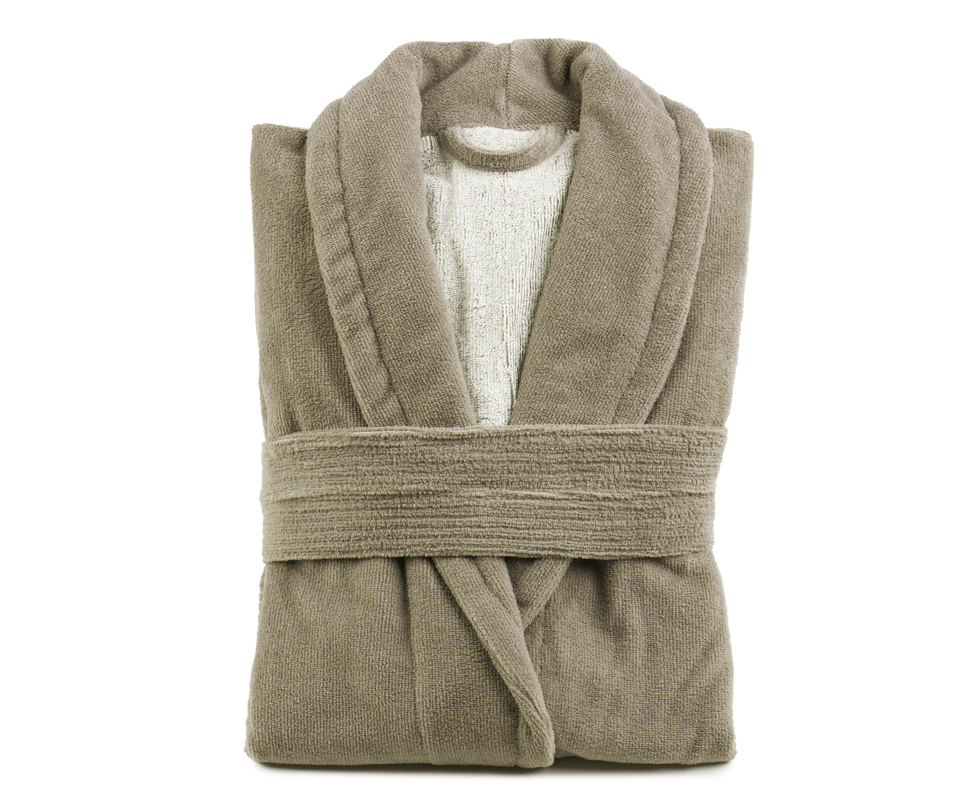 Peignoirs DUO-Soft Taupe/Blanc cassé