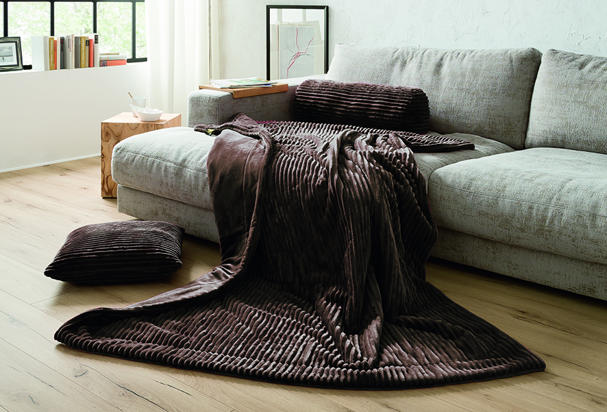 Plaids Cord Optik 150x200 brun foncé