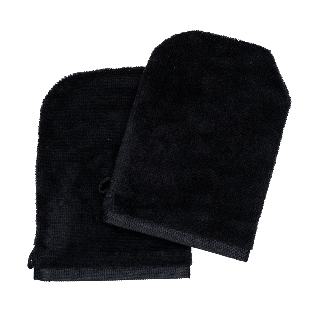 Gants de toilette noir (paire)